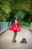 Fufu sweetheart neckline dress